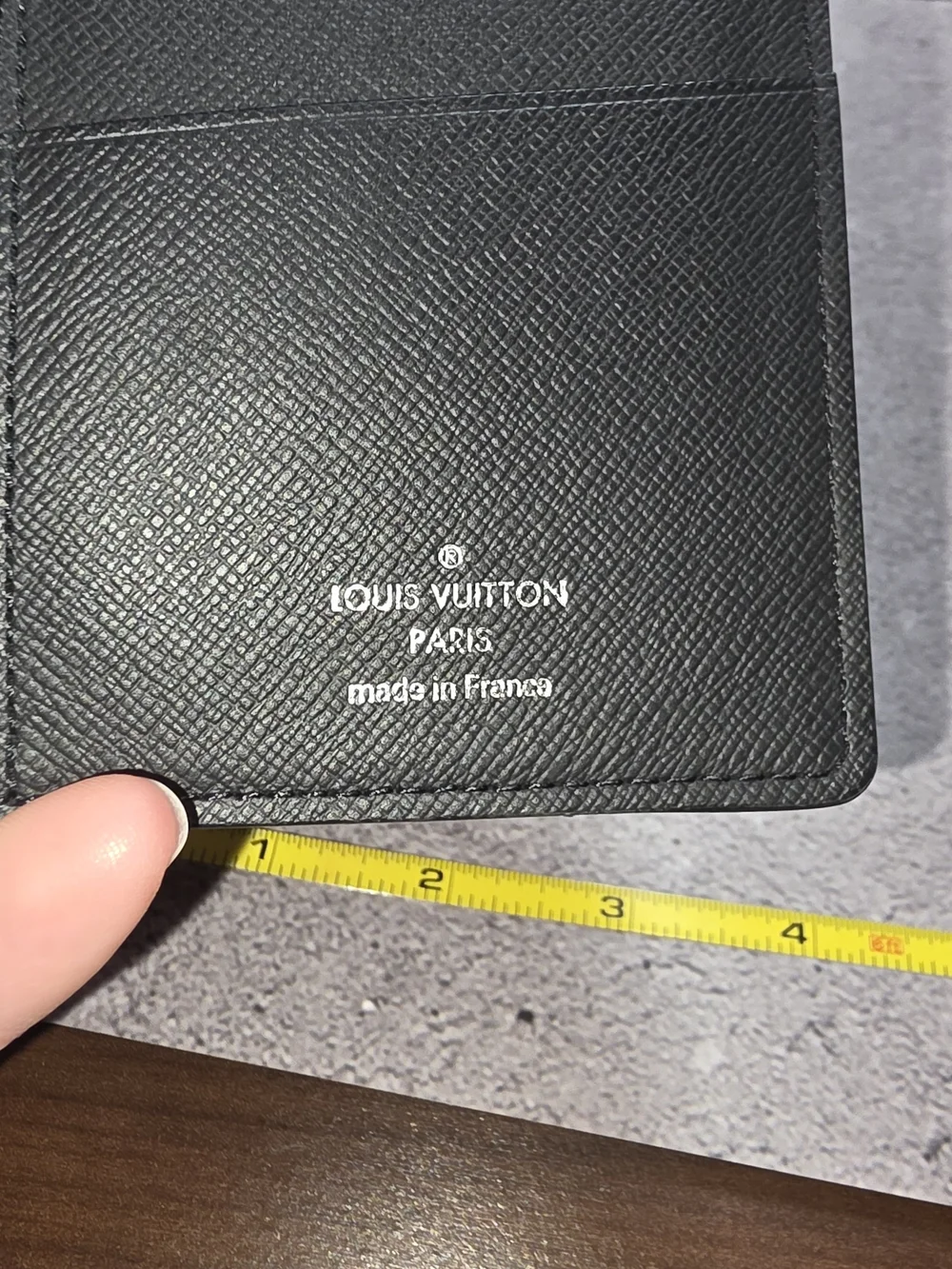 Louis Vuitton Black Textured Long Bifold Wallet